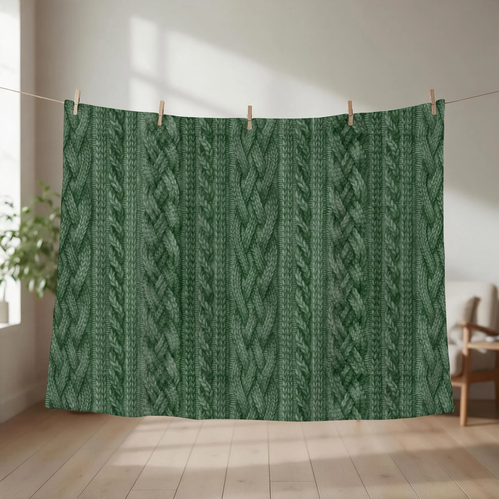 Pine Green Cable Knit Throw Blanket decorative halloween Luxury St Comforter Blankets