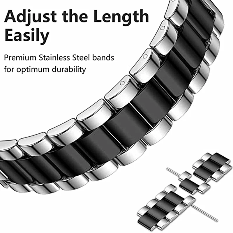 Band+Case for Samsung Galaxy Watch 6 5 4 44 40mm 4/6 Classic 46 42mm Stainless Steel Bracelet Galaxy Watch 3 5 Pro 41 45mm Strap