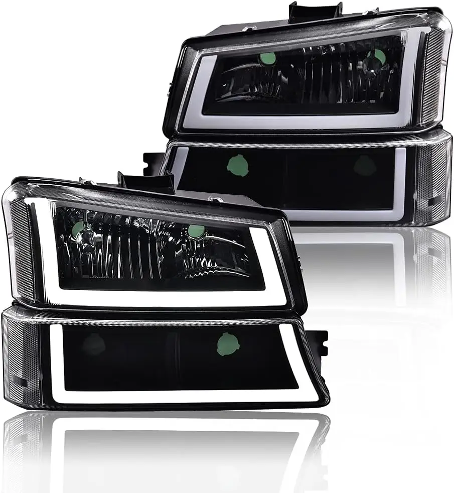 

LED Headlight, Compatible with Chevy Silverado 1500 2500 3500 HD Model 2003-2006, Fit Avalanche 1500 2500 2003-2006, Clear Lens