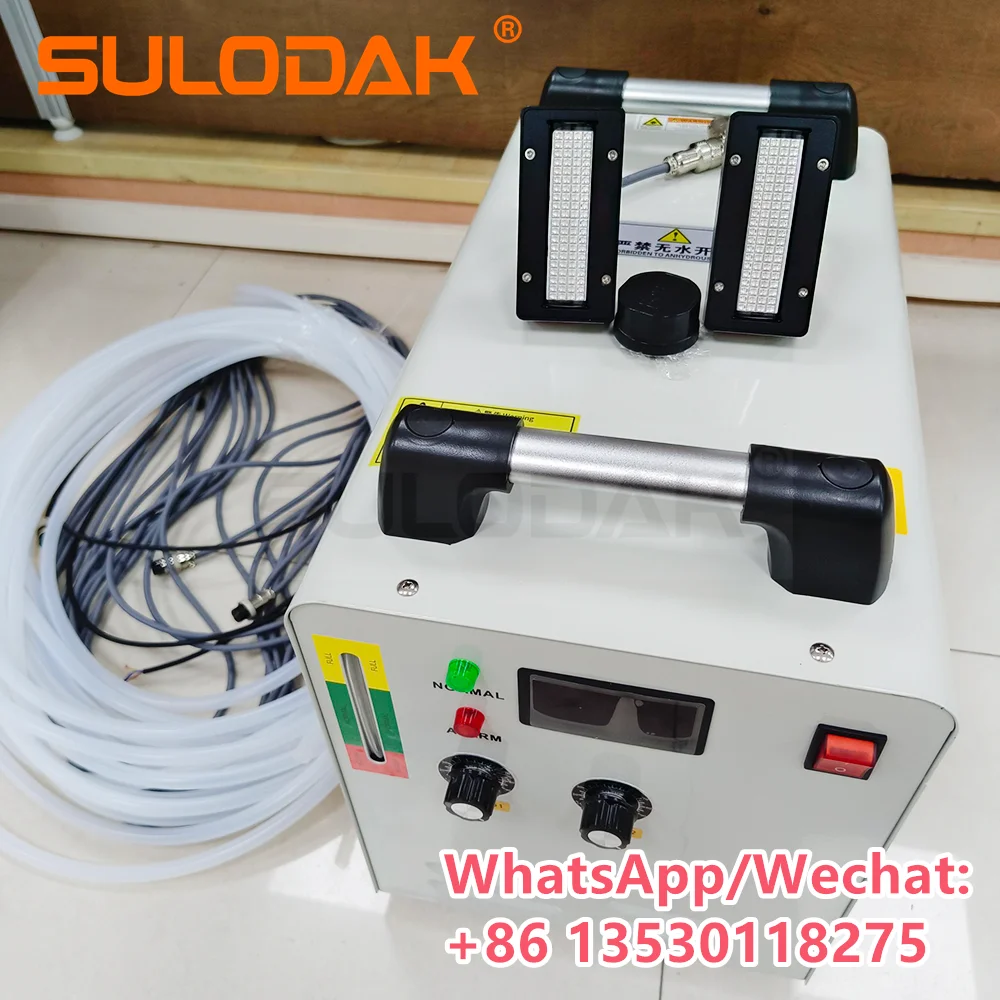 

2pcs UV Inkjet Printer LED UV Curing Light Size 80*20mm with Chiller For UV Printer Machine Multi- nozzle CMYKW i3200 395nm ink