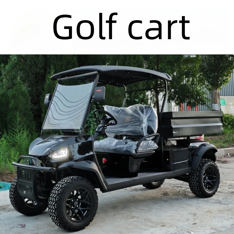 Golf Cart 2-4 Seat Cargo Bucket Tram, Scenic Pull Cargo Sightseeing Car, Power Tool Car Shuttle Car