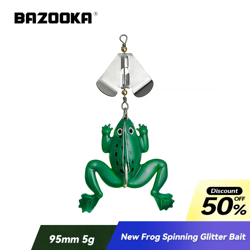 

BAZOOKA 5g Fishing Lure Frog Swimbait Carp Soft Bait Silicone Shad Wobblers JIG Wire Metal Hook Sequins Spinners Pike Bass