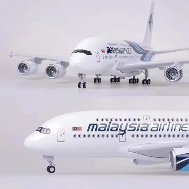 

1:160 47CM for Airbus A380 Malaysia Airlines Lightweight Die-cast Resin Aircraft Collection Display Plane Set Air Force