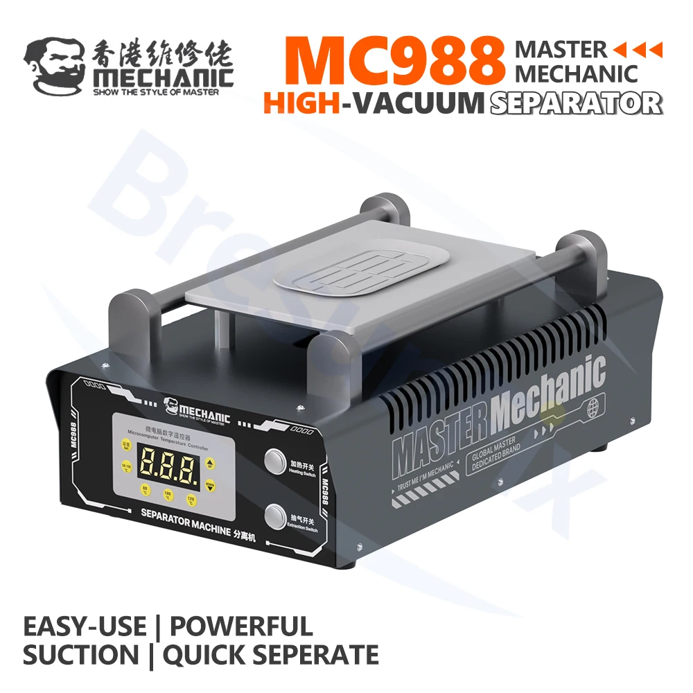 Aixun MC988 Separador de aquecimento de tela digital de alta sucção para ferramenta de separação de aquecimento de tela de reparo de celular