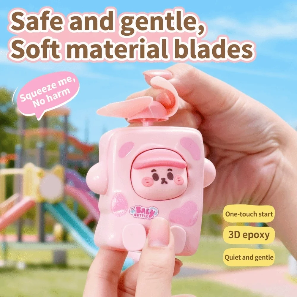 

Safe for Children 3 Speed Adjustable Mini Fan Handheld Portable Small Fan Unisex-Safe Blades Fan Travel
