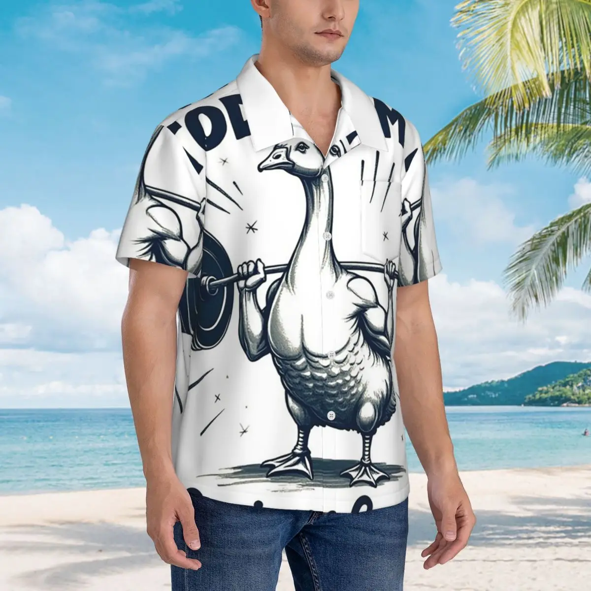 Hoy soy un auténtico goy disfrazado de camisa hawaiana para levantar pesas en el gimnasio, camisa de manga corta de moda para hombre, ideal para verano y playa, blusas con botones para hombre.