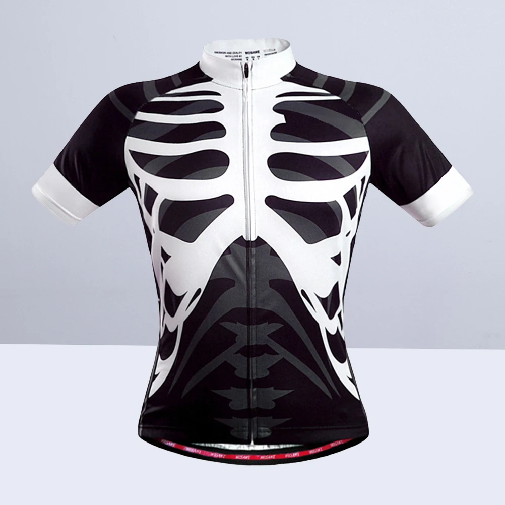 

Men's Breathable Cycling Shirts Fast Dry Pattern Short Sleeve Bike Jerseys Black Shorts Flexible Sweat-Wicking Quick