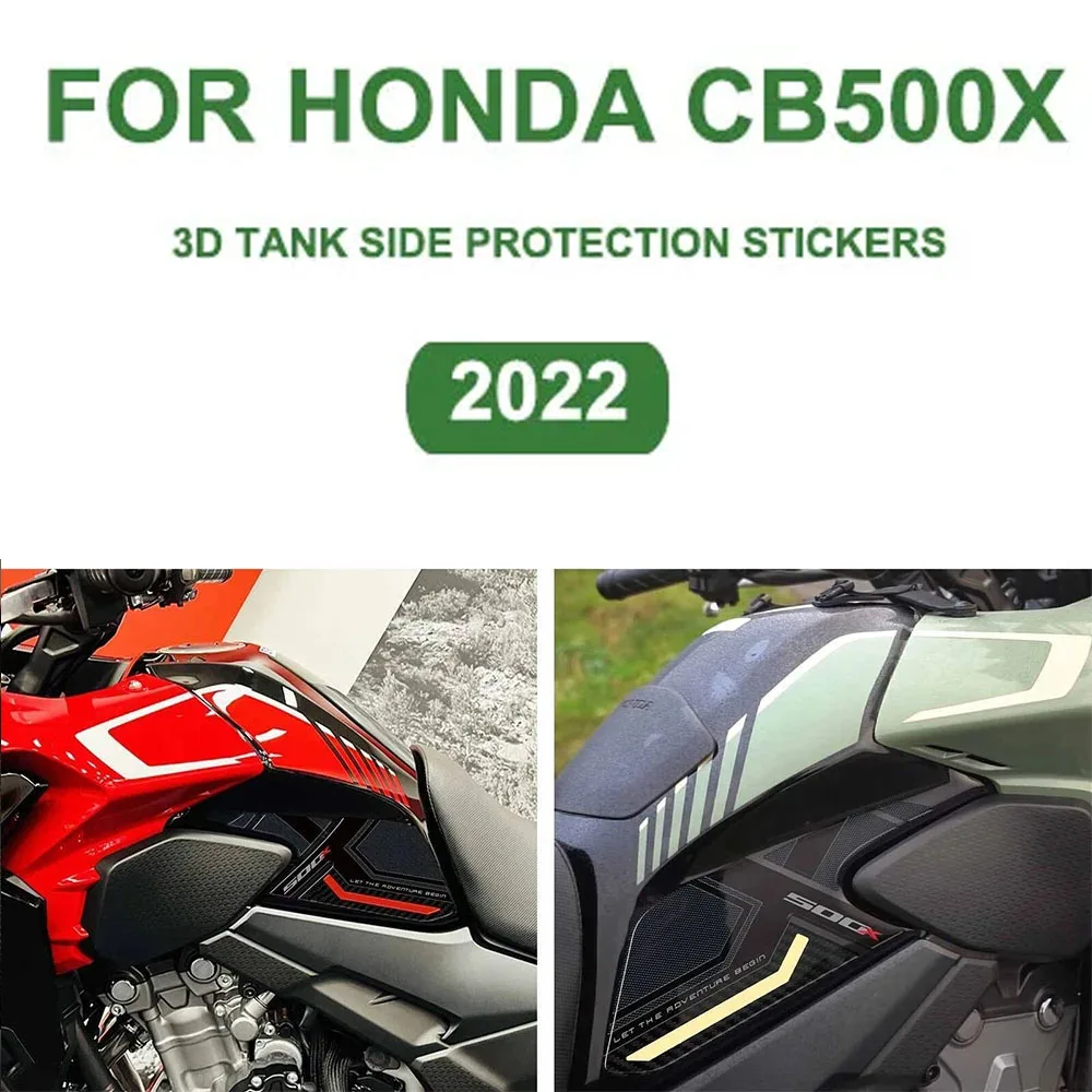 

3D Resin Motorcycle Tank Side Pad Sticker Waterproof Anti-scratch Protector for HONDA CB500X 2022