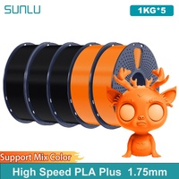 SUNLU 5KG High Speed PLA Plus 3D Printer Filament 1.75mm 1KG/Roll High Flow Speedy 3D Filament Designed for Fast Printer