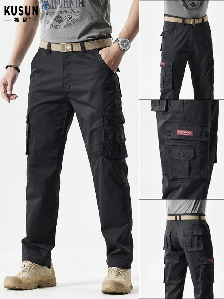 

Весенне-летние мужские тактические спецодежда, брюки с несколькими карманами, износостойкие прямые повседневные брюки, модные жесткие мужские брюки
