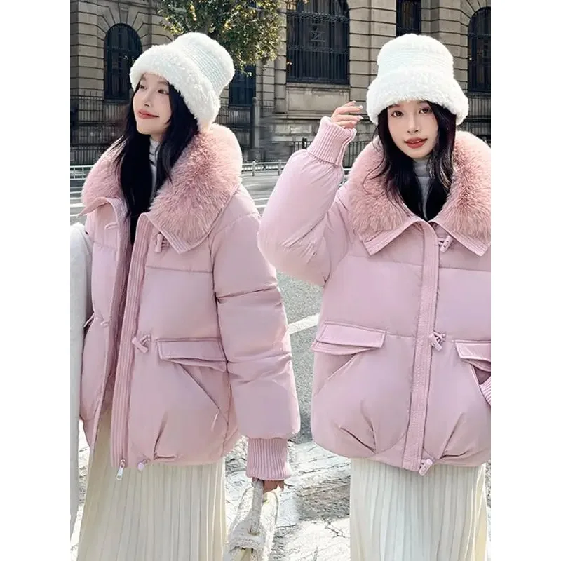 

Fall Winter New Sle Korean Luxury Trendy Thiened Loose Comfortable down Cotton Jaet Women's Faionable All-Match Coat