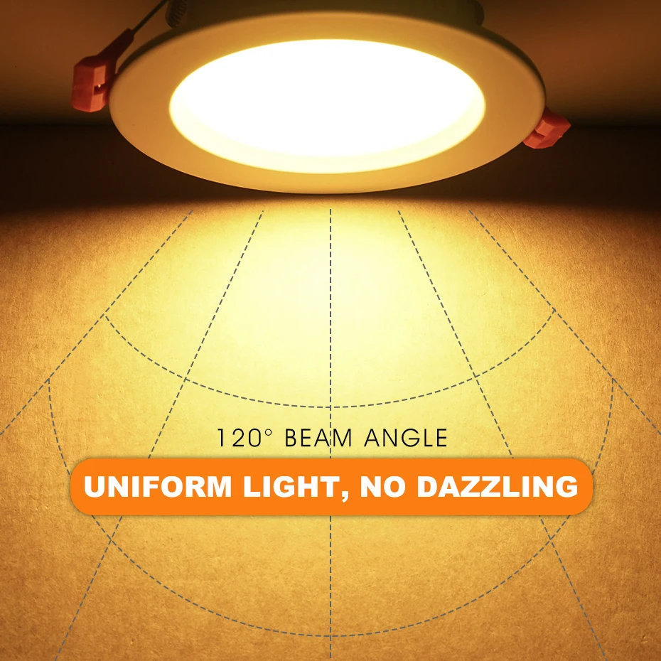 DBF – Spot lumineux LED encastrable pour le plafond, éclairage d\'intérieur, luminaire de plafond, 3/5/7/9/12/15/18W, ac 220v