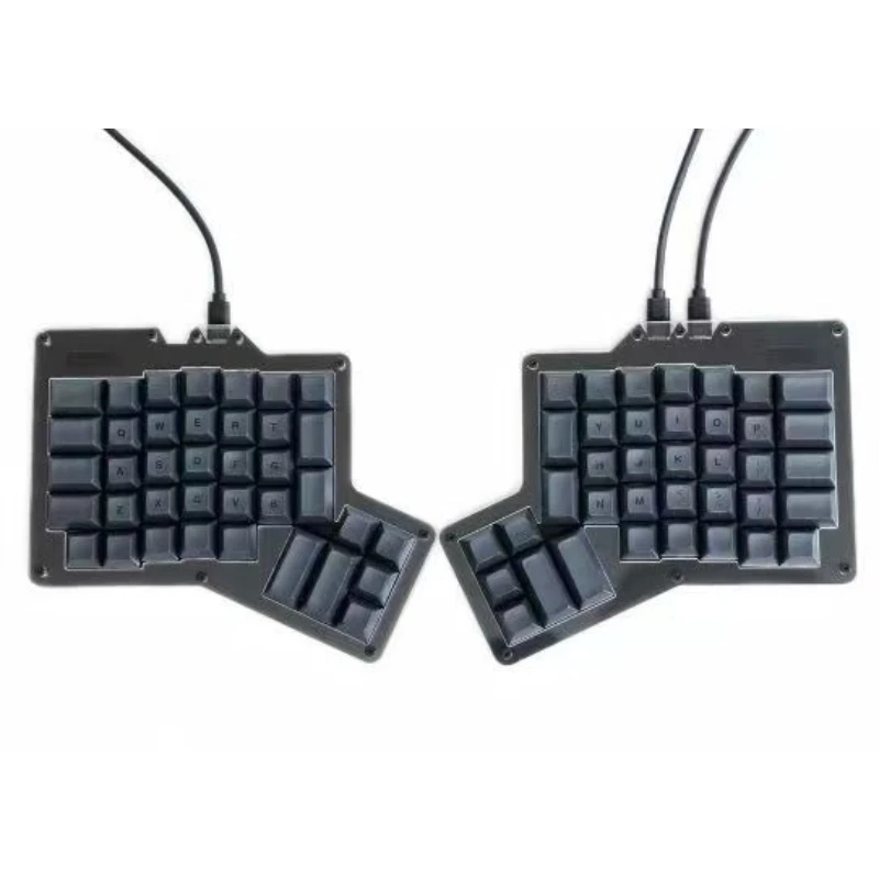 

ErgoDox Ergo Проводная разделенная механическая клавиатура Акриловый корпус Radium Carve DSA Keycap MX Hot Swap RGB Horn Keyboard Эргономика VIA
