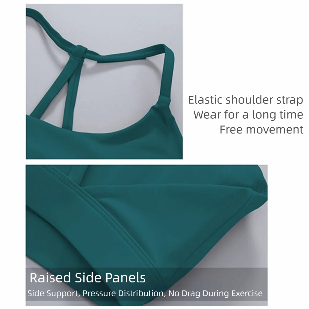

Widen Band Seamless Women's Sports Bra Durable with Chest Pad Fitness Gym Bra Reusable Breathable Fashion Yoga Tops Yoga