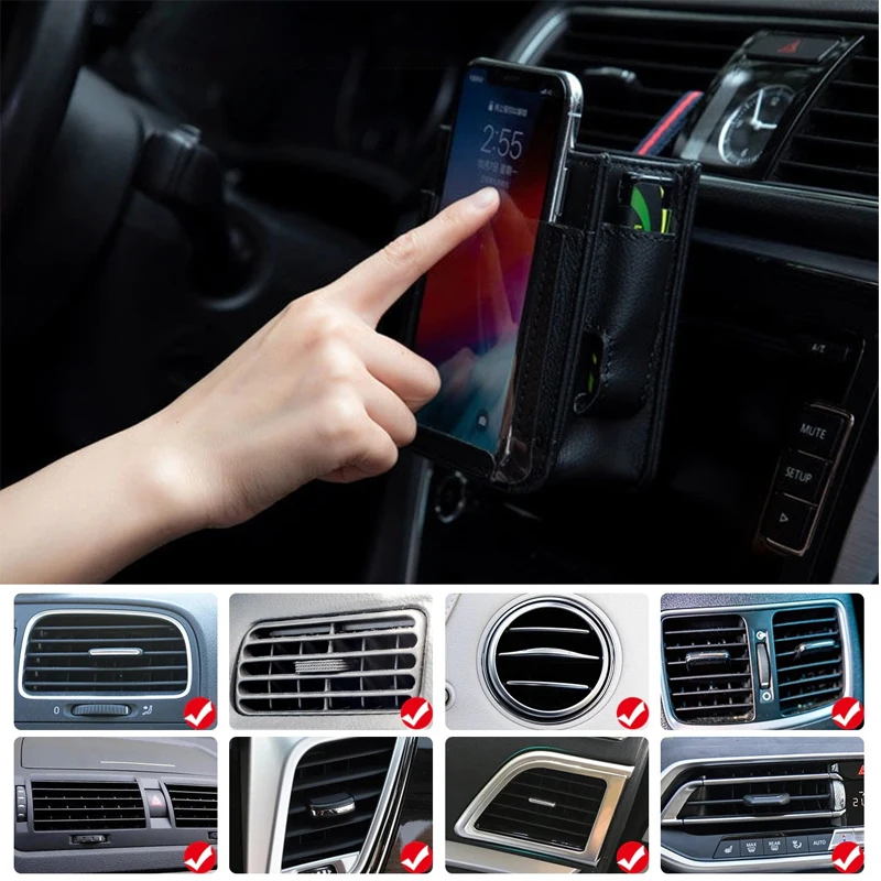 

Multi Function PU Leather Car Organizer Storage Bag Pocket Mobile Phone Holder For MG 4 Chery Omoda CHANGAN KIA Nissan LADA BYD