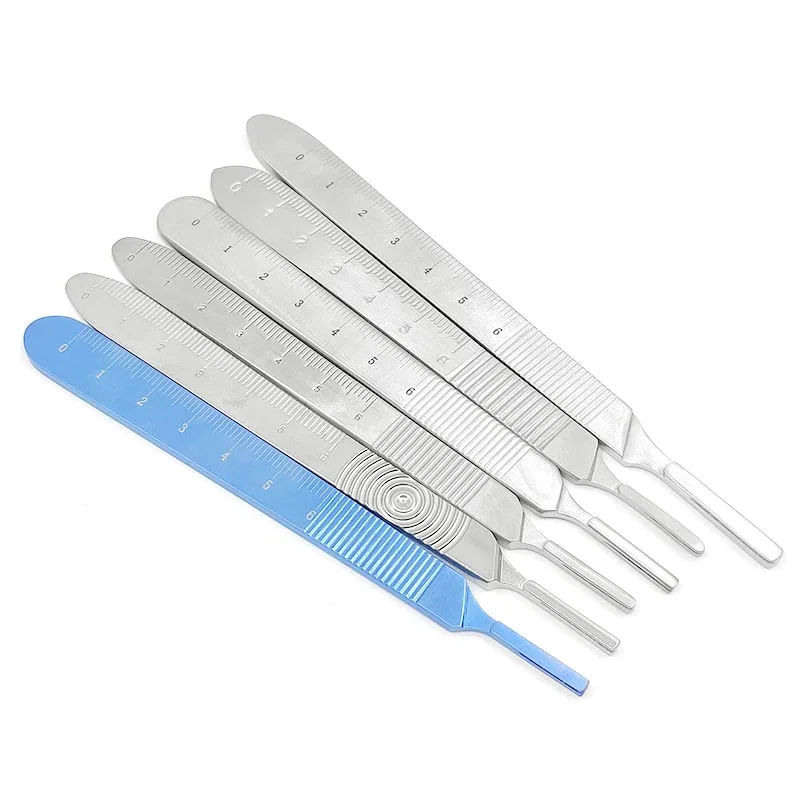 

Stainless steel knife handle No.3 No.4 with graduated thickened knife holder knife handle beauty shaping tool