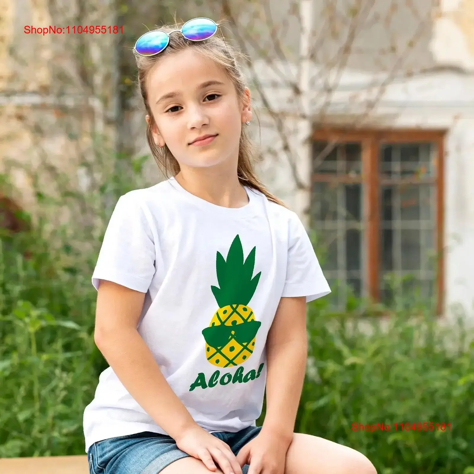 

Aloha T Shirt Family Vacation Summer Vibes Pineapple Matching Tropical Fruit for Kid Hawaii Beach Top Relax Mode vintage Casual