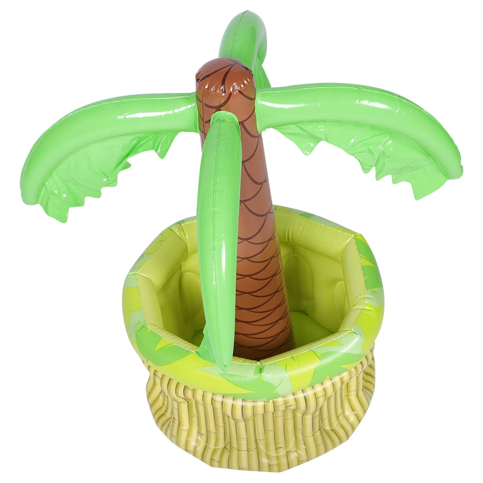 Inflatable Palm Tree Ice Bucket Coconut Shaped Tropical Party Cooler for Pool Beach Decor Inflatable Beverage
