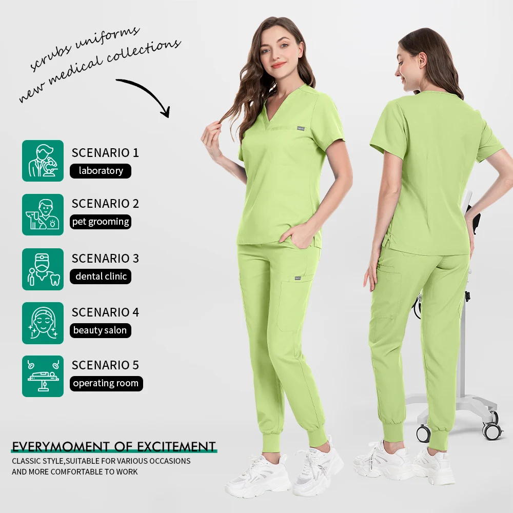 Uniforme de travail de dentisterie XS-XXL, ensemble de blouses de soins infirmiers pour Service de santé, uniforme de travail pour Salon de beauté, vêtements de laboratoire anti-poussière, costumes de gommage vétérinai