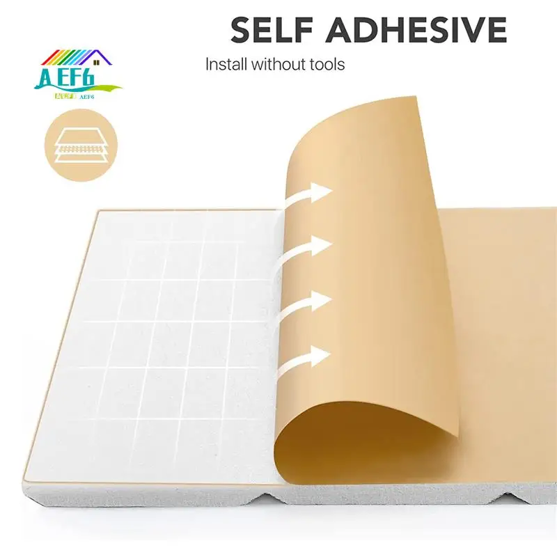 

AEF6-12 Pack Soundproof Wall Panels 12X12x0.4Inch Self Adhesive Sound Absorbing Panels For Recording Studio,Office White