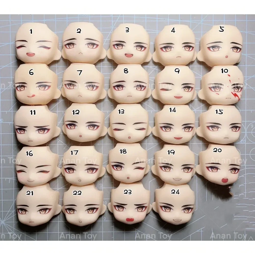 Zhongli Faceplate Ob11 Anime Game Cosplay GSC Clay Man Face Water Sticker Handmade Doll Accessories Free Shipping