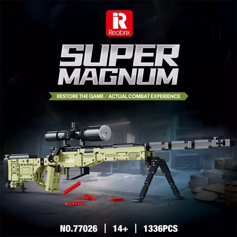 

AWM Sniper Rifle Simulation Military Model Educational Building Blocks Assembly Toy Holiday Birthday Gift