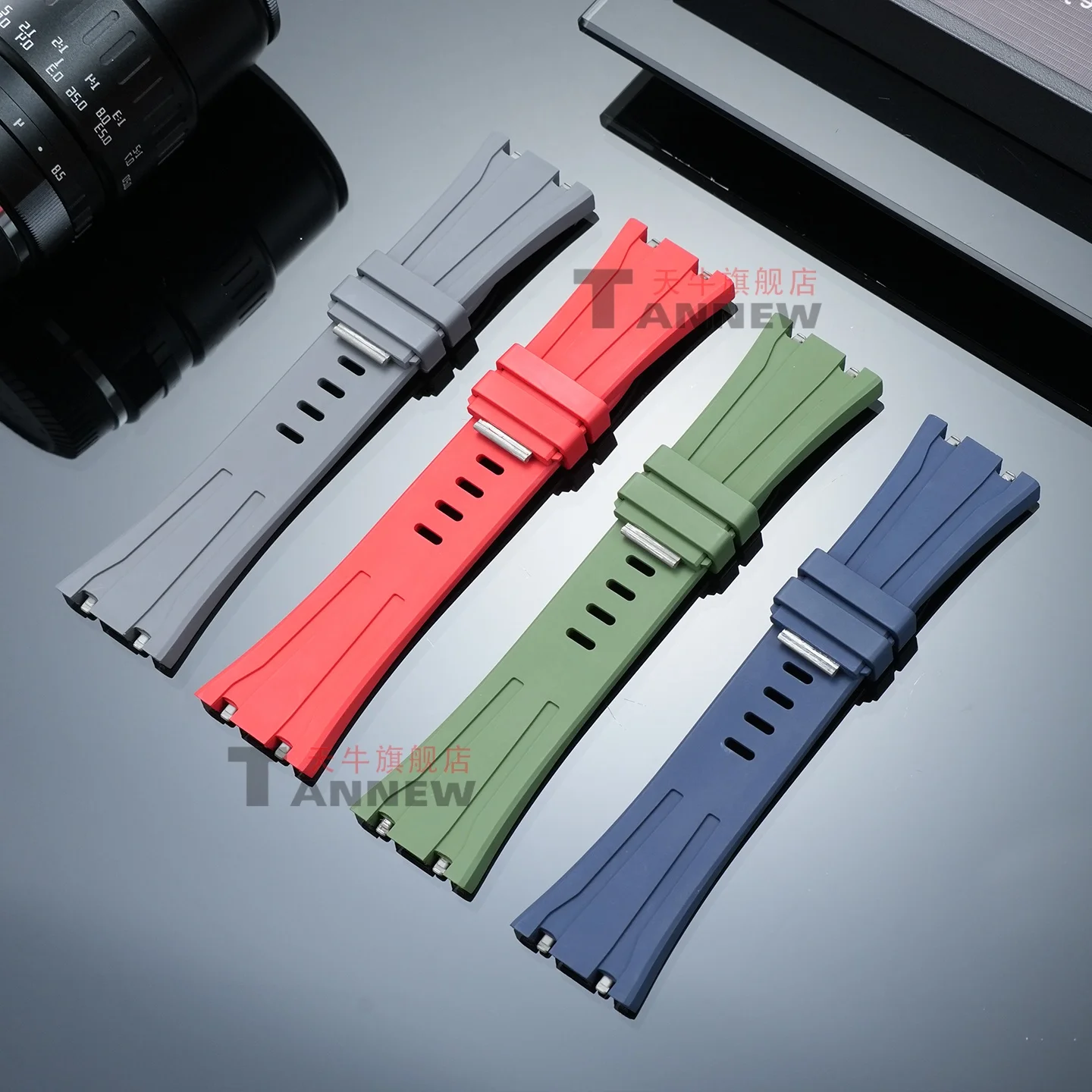 30mm Quick Release Fluoroelastomer Strap for AP Royal Oak Offshore 26420, Waterproof Dust-Resistant Rubber FKM Watch Band