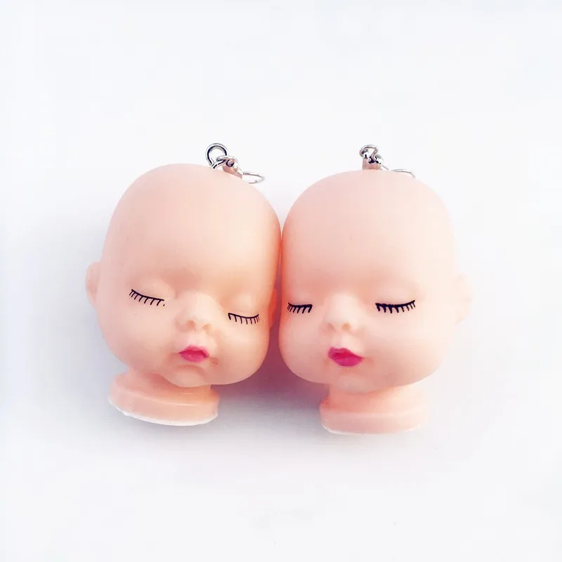 Funny Pacifier Doll Head Drop Earrings for Women Cute Eyes Closed Nipple Baby Earring Hooks Girl Fashion Dangle Jewelry Kid Gift