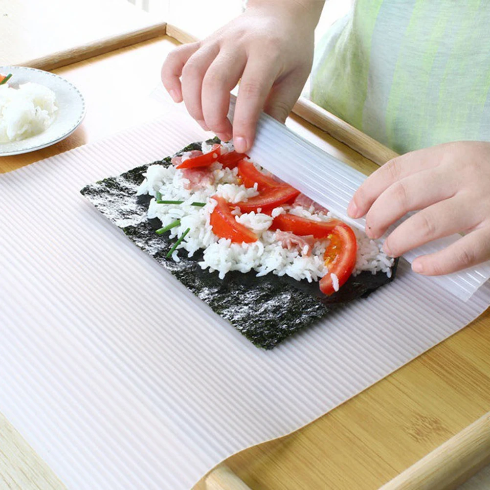 

1Pcs Silicone Sushi Rolling Mat Multifunctional Heat Insulation Oven Mat Cake Roller Smooth Nonstick Kitchen Tool