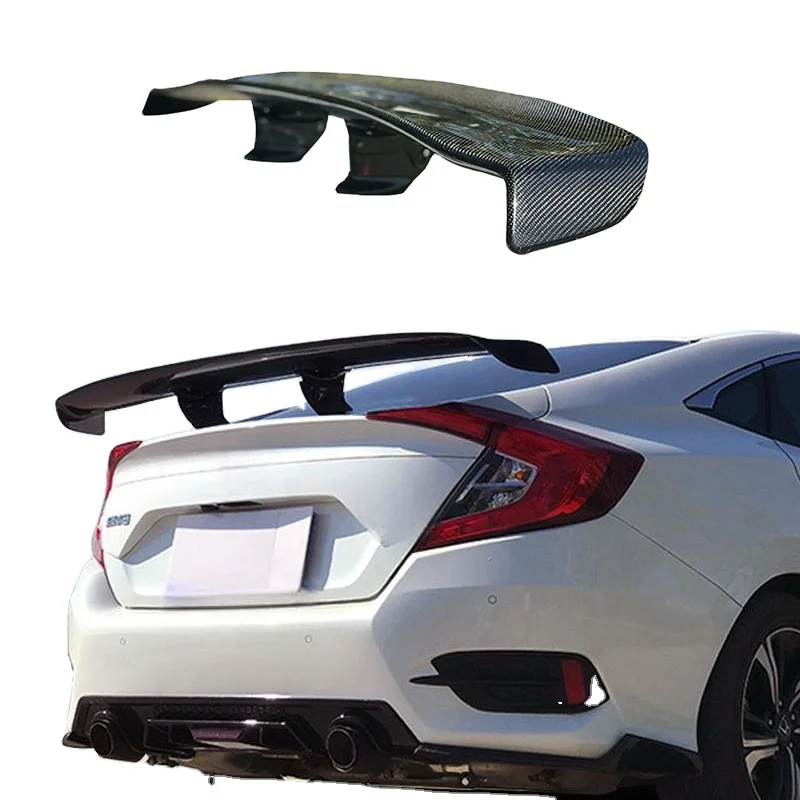 

Universal GT Tail Wind Wing for Modified Sports Rear Trunk Spoiler Carbon Fiber Fixed Wing