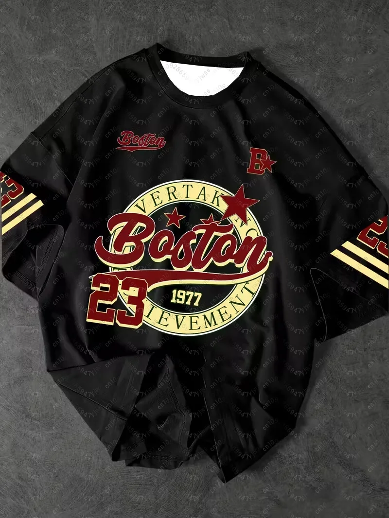 Camiseta deportiva para hombre Boston NO.23 Camiseta de manga corta con estampado, camisetas gráficas de verano, camisetas deportivas de talla grande para mujer