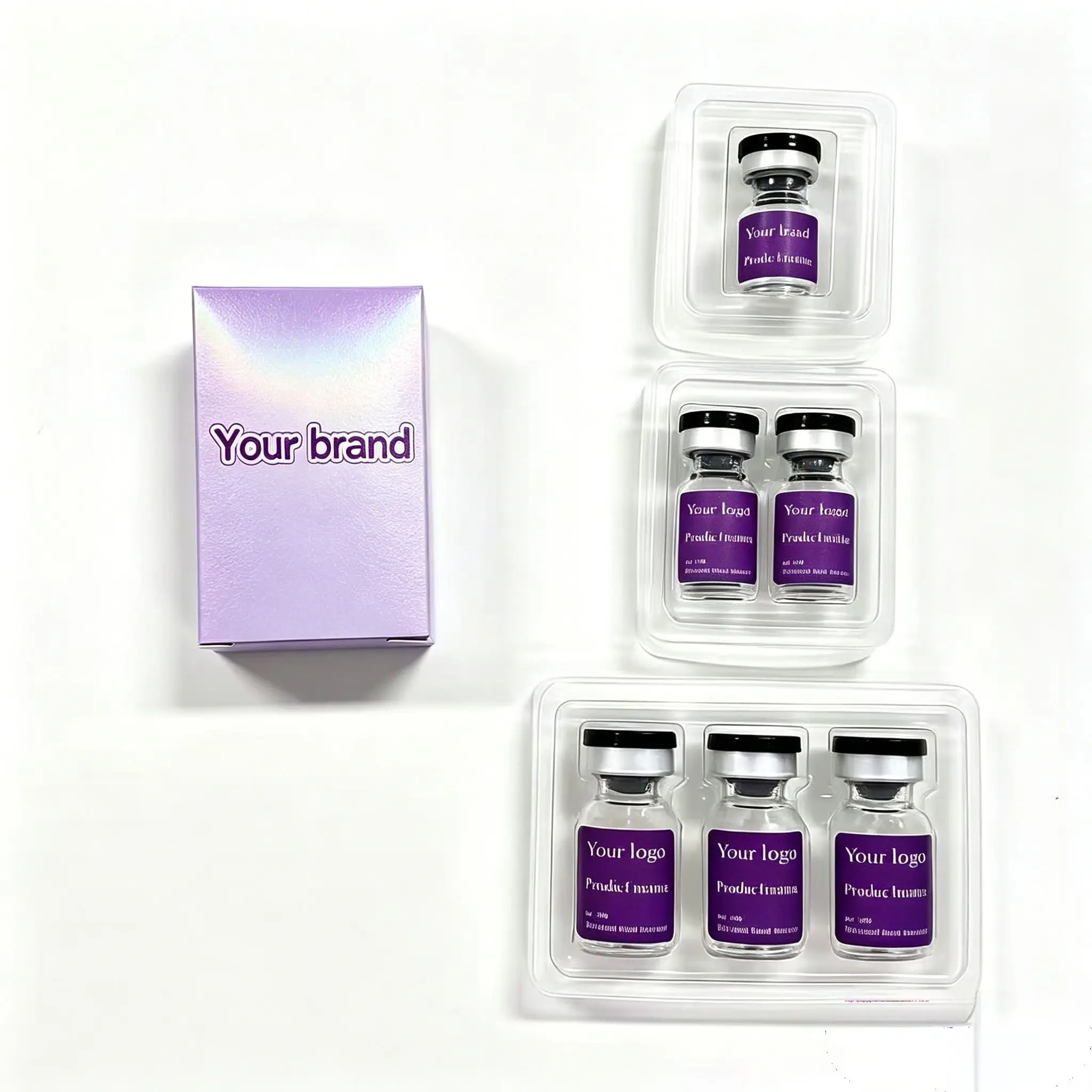 3ml 5ml 10ml Personal Care Bottle Pack Set,Custom Peptide Decals and Non-toxic Vinyl Adhesive Labels