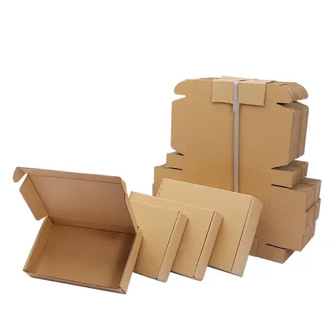 10pcs Multi Size Cute Square Kraft Packaging Box Wedding Party Favor Supplies Handmade Soap Chocolate Candy Gift Box