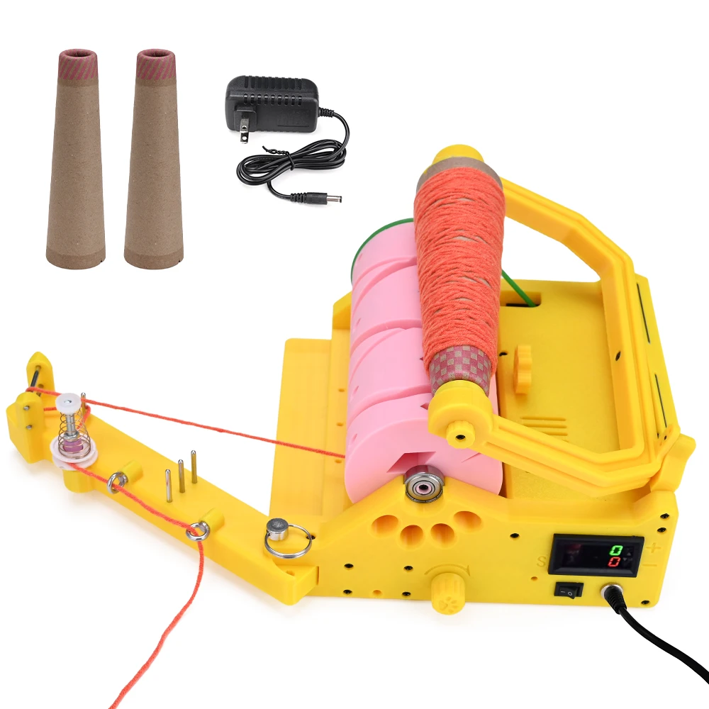 Electric Yarn Winder Automatic Cone Winding Machine with Stepless Speed for Knitting Crochet Plying DIY