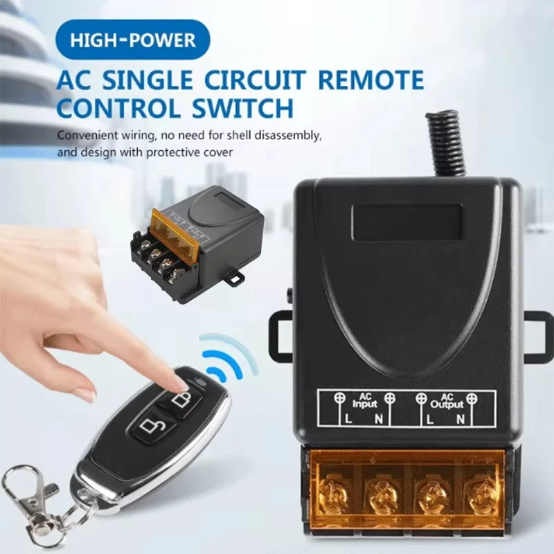 RF 433MHz Remote Control Switch 220V 30A High Power Remote Control Transmitter Suitable for Water Pump Motor Electrical Applianc