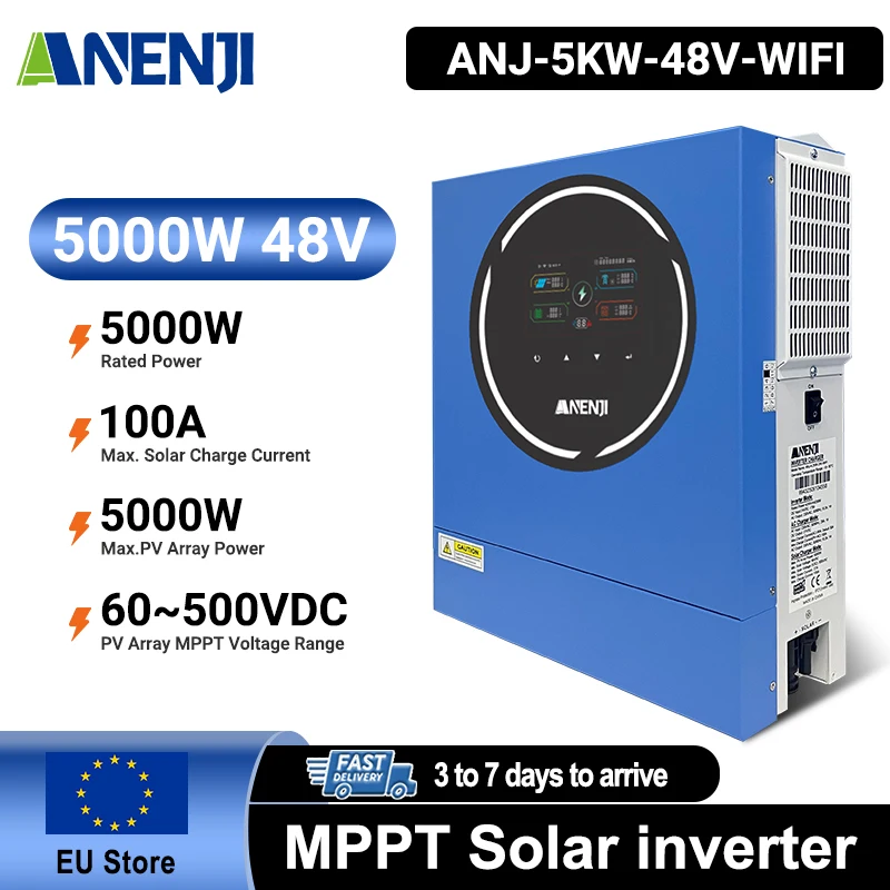 5KW 48V Hybride Omvormer Ondersteuning Omvormer parallelle Off-Grid 230V Zuivere Sinus MPPT Controller met WiFi