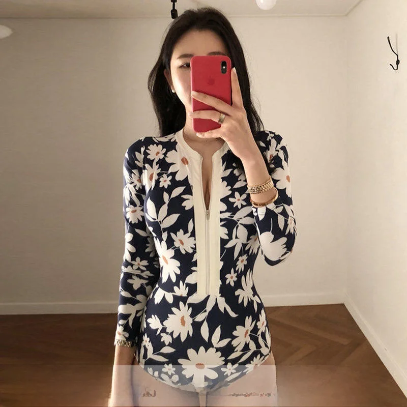 

Women's Diving Suit Long Sve Surfing Wetsuit Tight Fitting Printed Qui Dry Jellyfi Suit Holiday Snorkeling Photoaphy...