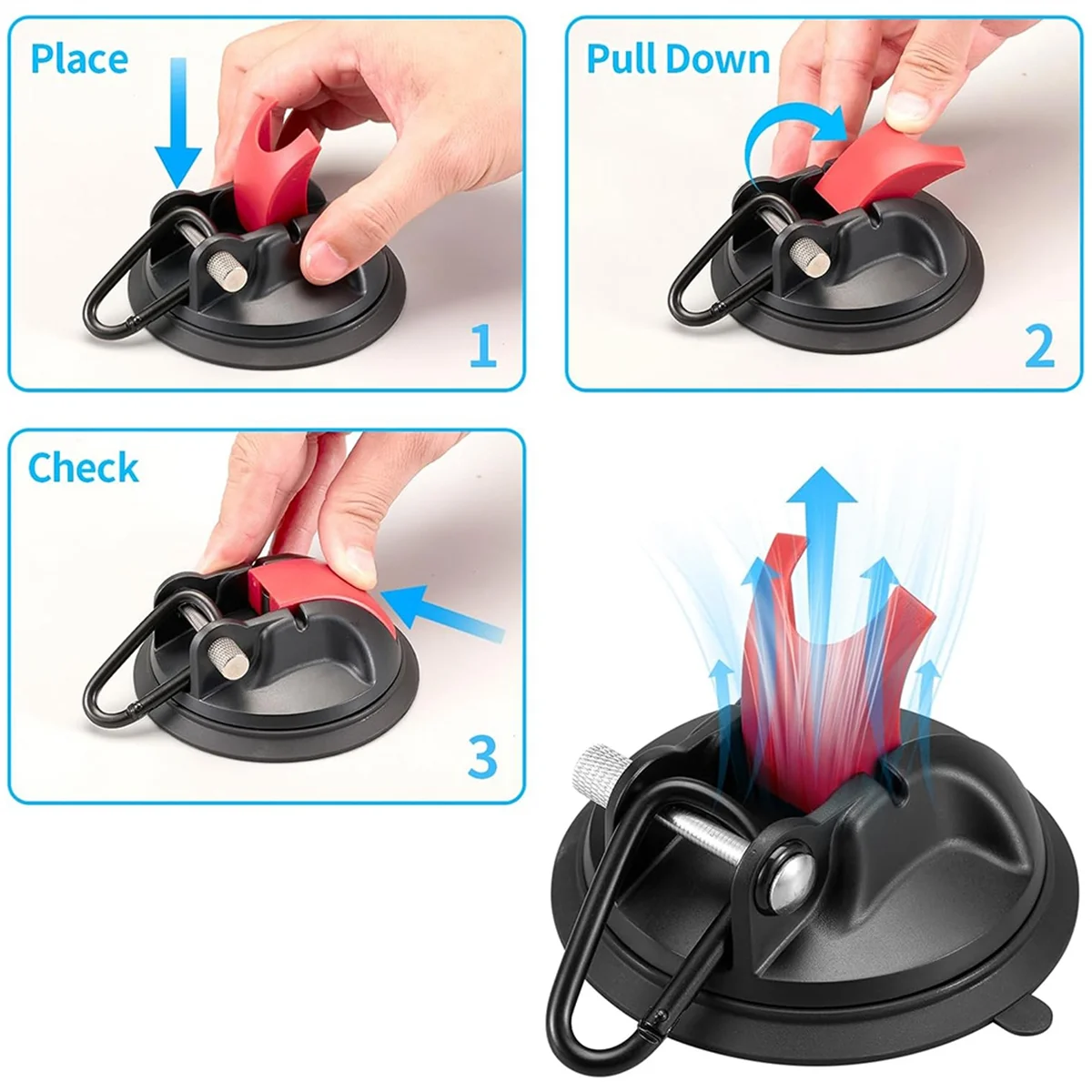 

PA-4 PCS Heavy Duty Suction Cup Hooks for Camping, Car, RV, Window - Camping Suction Cup