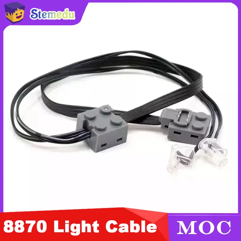 PF 8870 LED Light Cable Switch Kit - MOC Power Functions Lighting Mod Compatible 8869 for Legoeds Cars/Trains