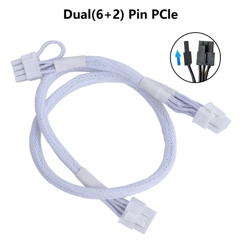 R53C GPU PCIe 8 pin a doble 8 pin (6+2) Adaptador cable extensión masculina PCIe