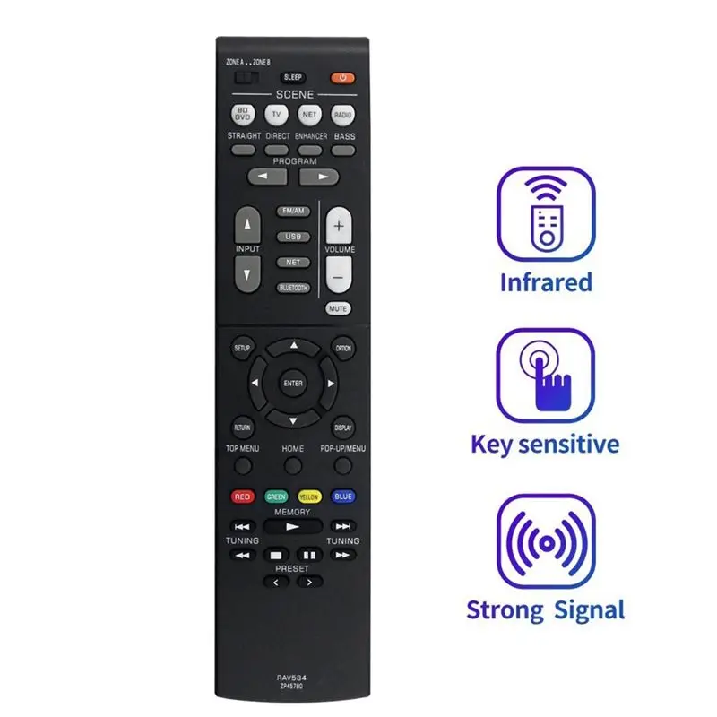 Replace RAV534-ZP45780 Remote Control for AV Receiver RX-V485 RX-V479 RX-V579 -4068 RX-V481 RX-V581