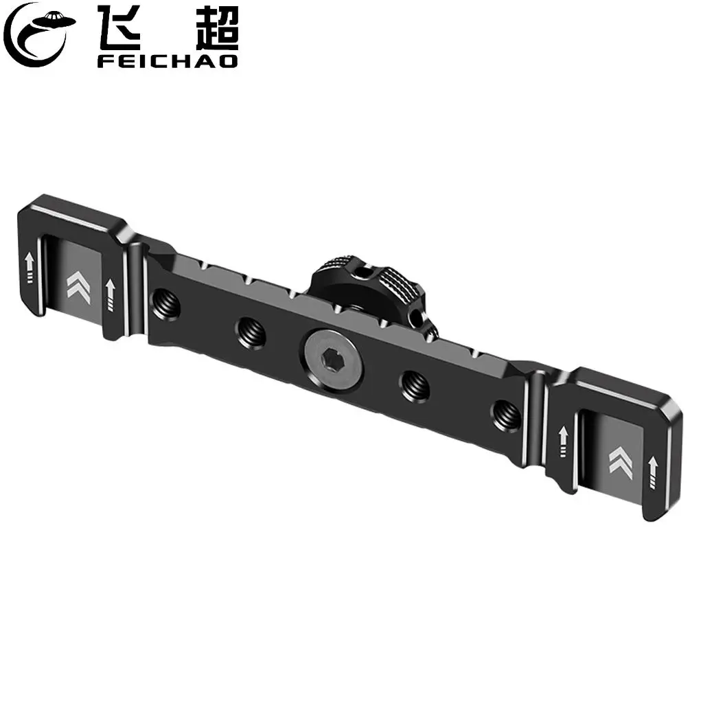 Aluminum Alloy Cold Shoe Mount Bracket Dual Hot Shoe Extension Bar Plate Adapter for Canon Sony Microphone LED Video Light Stand