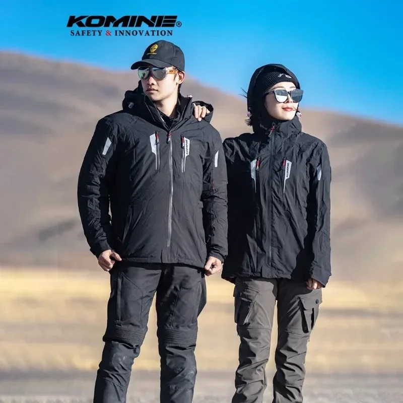 

KOMINE Men's Motorcycle Jacket Autumn Winter Motorcycle Riding Suit Thermal Clothing Fleece Waterproof Windproof Jacket JK-620