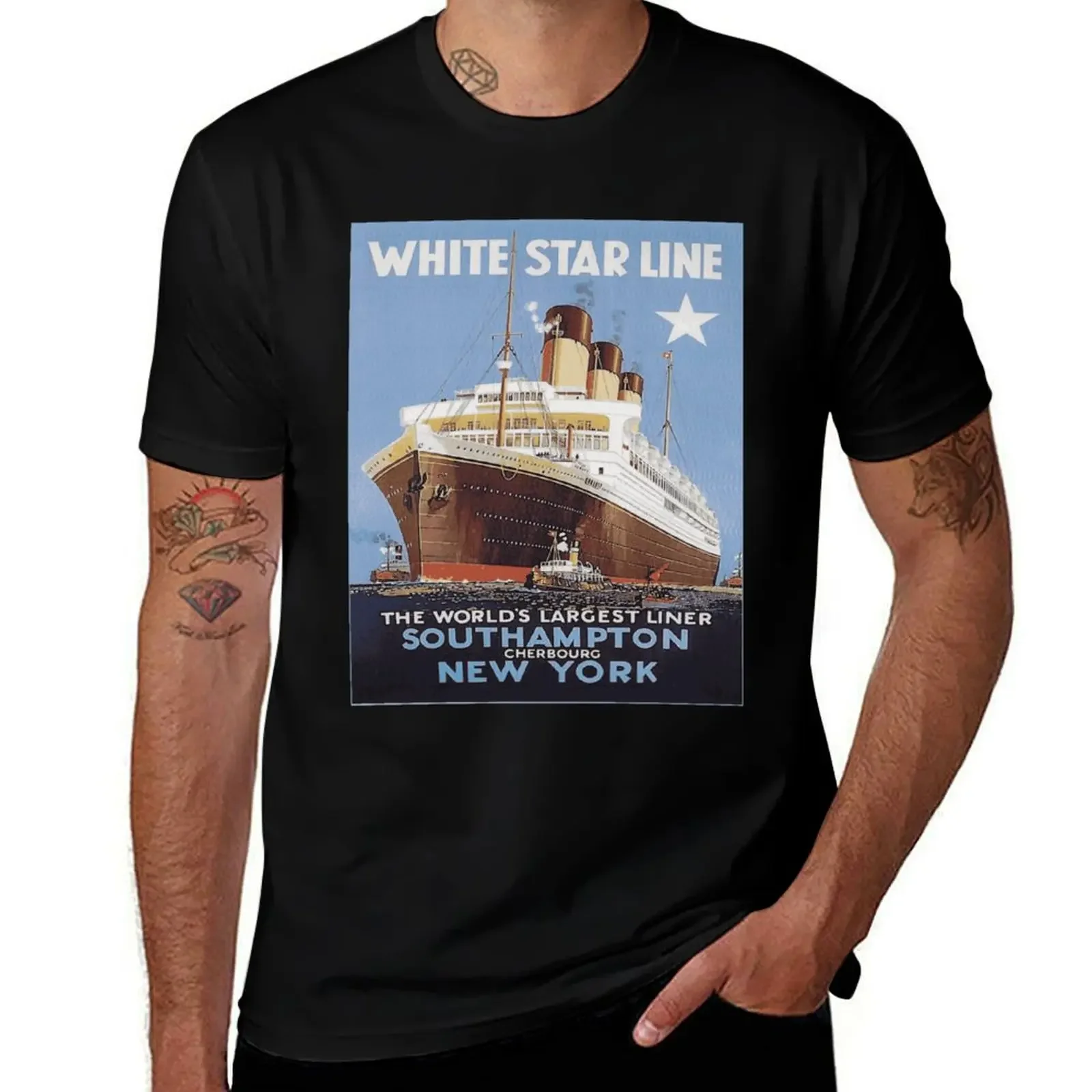 Steamer Ship Vintage Ocean Liner Retro Sailing T-Shirt vintage clothes boys animal print plus size tops mens designer t shirt