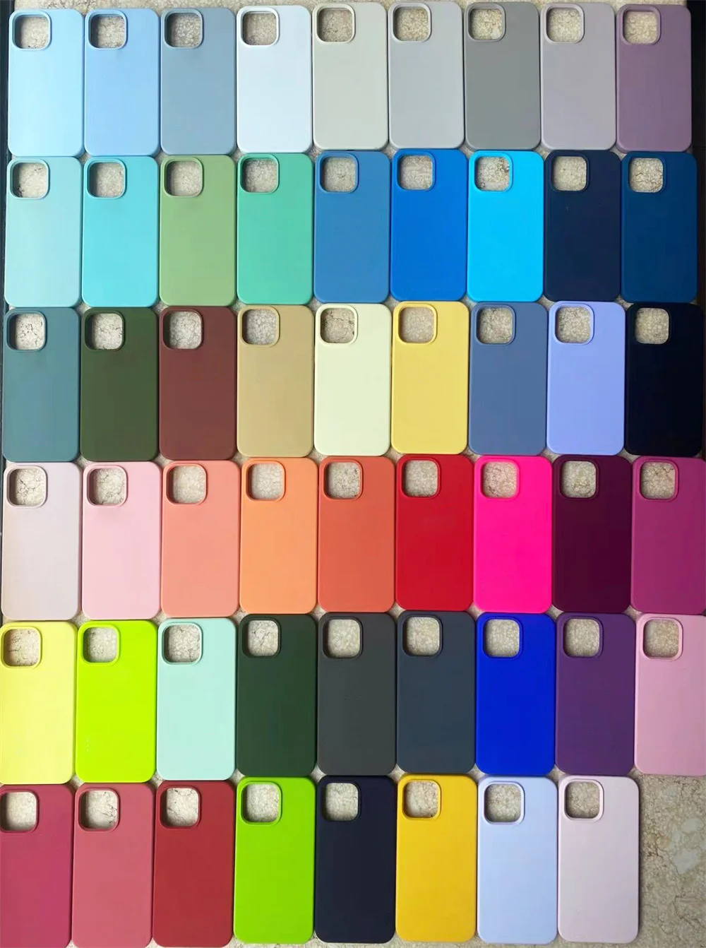 آيفون 11 12 13 14 15 برو ماكس Mini XR X XS 8 7 6 Plus غطاء من السيليكون حالات الهاتف الفاخرة الأصلي السائل للصدمات غطاء ناعم