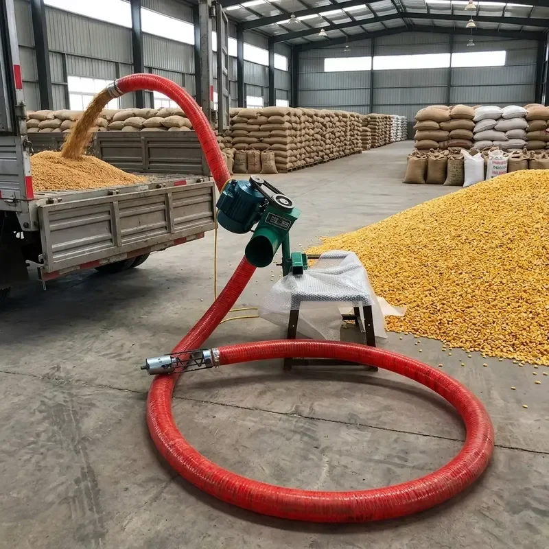 New horizontal and inclined applications truck loading plastic flexible screw conveyor for grain/corn conveying