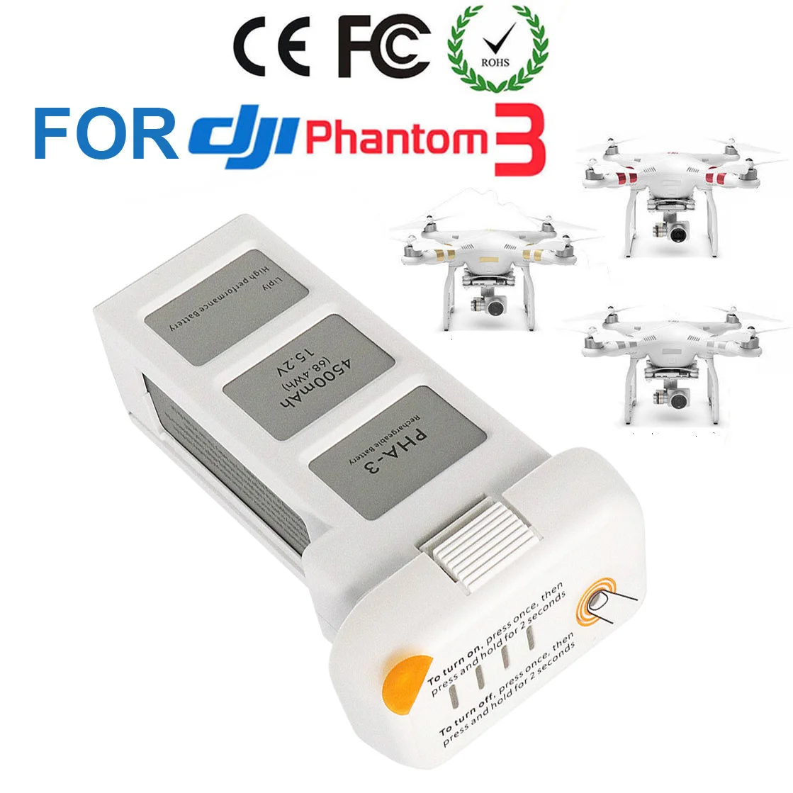 Free Shipping Phantom 3 SE Intelligent Flight LiPo Battery 4500mAh 15.2V For DJI Phantom 3 SE Advanced Standard RC Drone