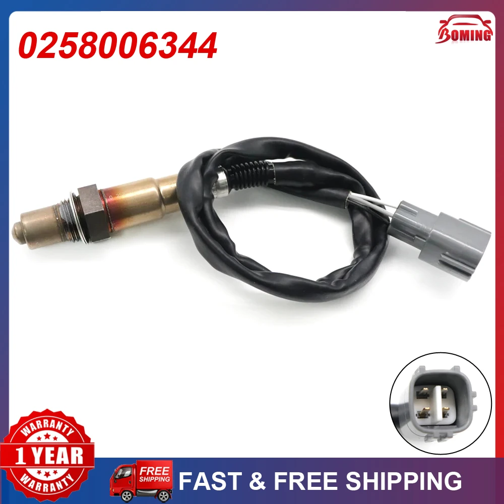 Car New Air Fuel Ratio Oxygen O2 Lambda Sensor 0258006344 For Toyota Yaris Hatchback 1.0L 2003 89465-0D010 0258986602 DOX-2056