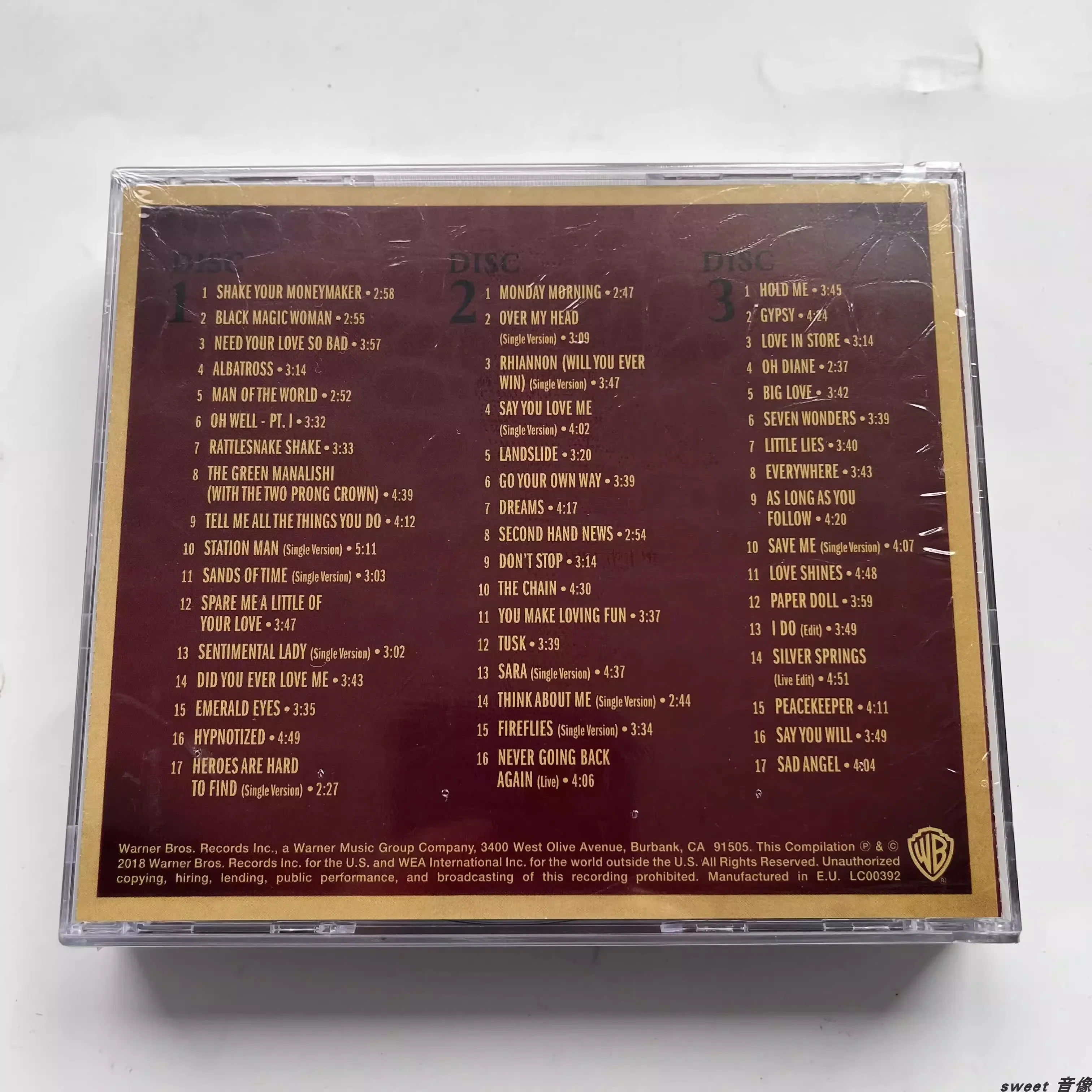 Рок-группа Fleetwood Mac John McVie Music CD 50 лет Не остановить альбом 3 шт. Музыкальная запись Walkman Party Soundtracks Box