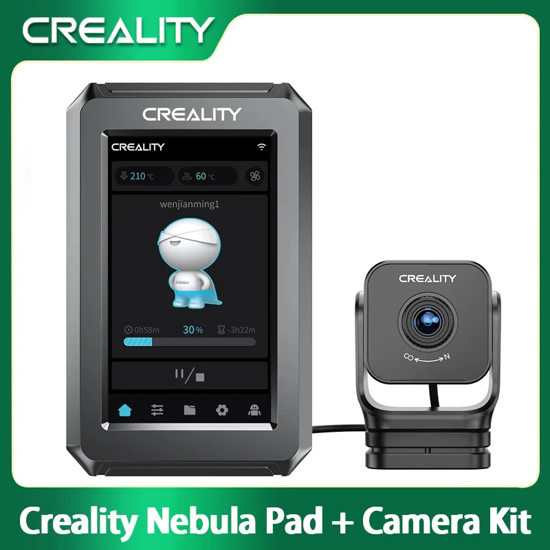 Creality Nebula Smart Kit Pad & kamera cetak kecepatan tinggi perekaman jarak jauh waktu merekam film untuk Ender-3/3 V2/NEO